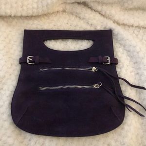 Club Monaco Purple Suede Handbag